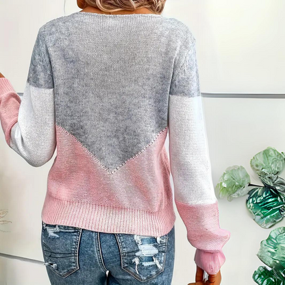 Chloe | Women's Colour Block Knit Jumper