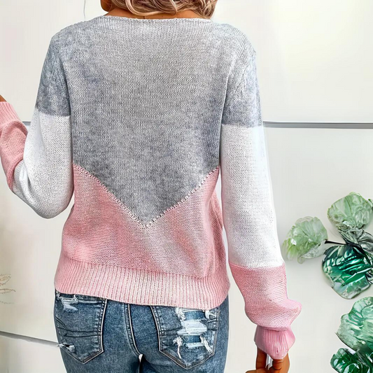 Chloe | Women's Colour Block Knit Jumper