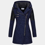 Daisy | Women's Asymmetric Zip Hooded Coat