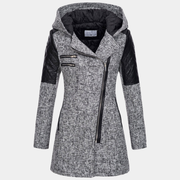 Daisy | Women's Asymmetric Zip Hooded Coat