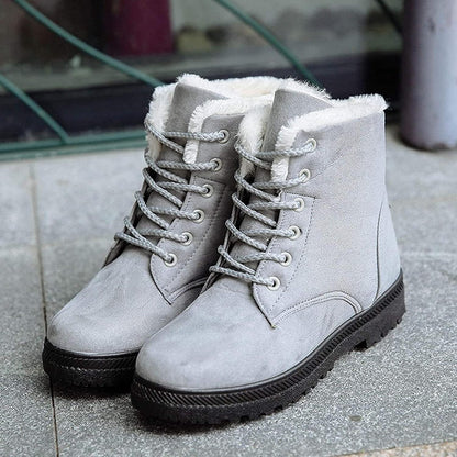 Camilla | Women's Sherpa-Lined Faux Suede Lace-Up Boots