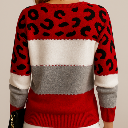 Alissa | Women's Leopard Print Knit Jumper