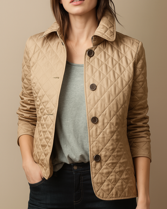Chloe | Women's Diamond Quilted Button Jacket