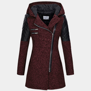 Daisy | Women's Asymmetric Zip Hooded Coat