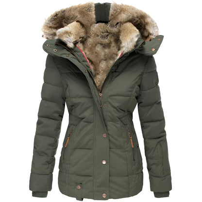 Lily | Women's Faux Fur Lined Hooded Winter Jacket