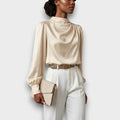 Rosalind | Women's Satin High Neck Blouse