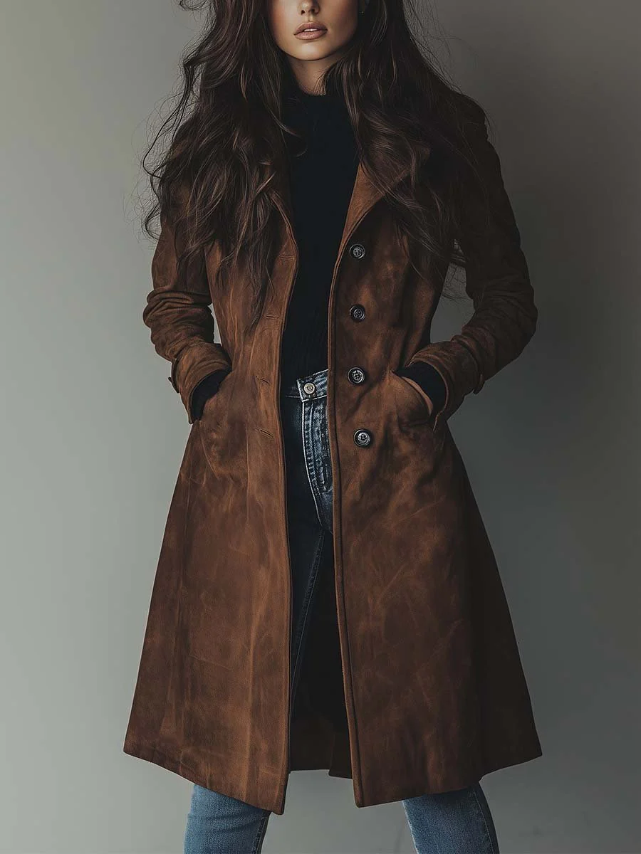 Natasha | Women's Suede-Effect Coat
