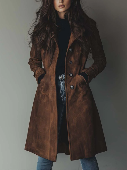 Natasha | Women's Suede-Effect Coat