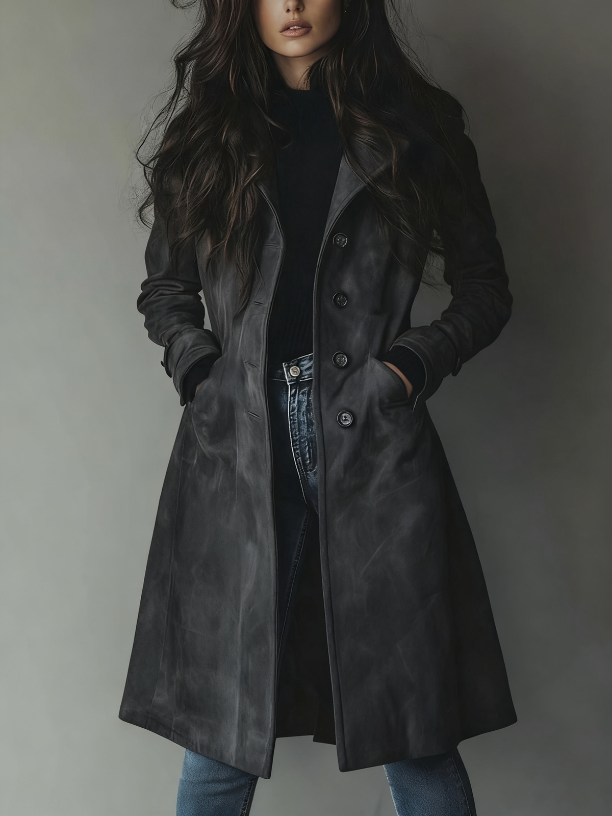 Natasha | Women's Suede-Effect Coat
