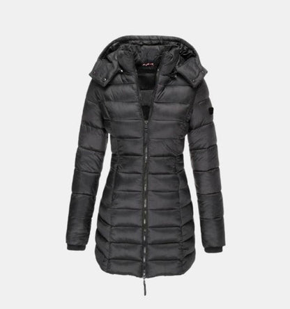 Nora | Women's Long Puffer Jacket with Hood