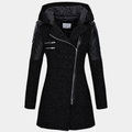 Daisy | Women's Asymmetric Zip Hooded Coat
