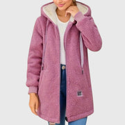 Ivy | Women's Teddy Fleece Hooded Long Jacket