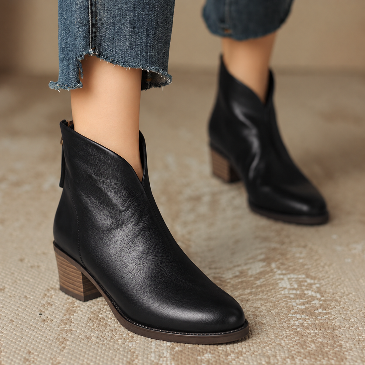 Nicola | Women's Block Heel Ankle Boots