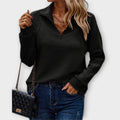 Elizabeth | Women's Ribbed Quarter Zip Knit Jumper