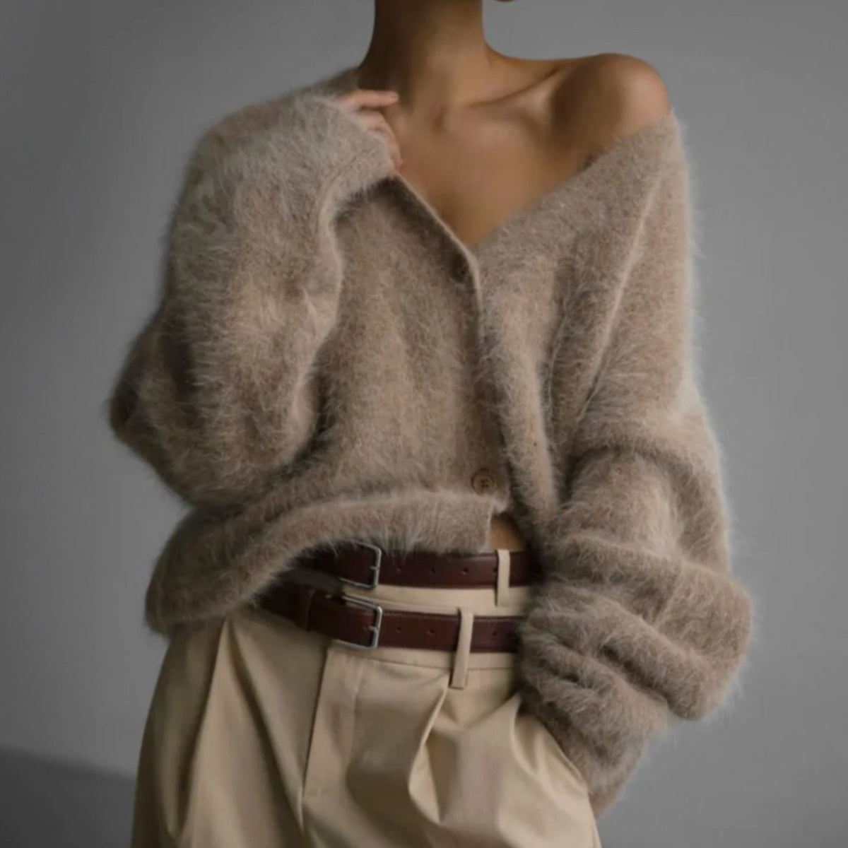 Selina | Women's Fluffy Knit Cardigan