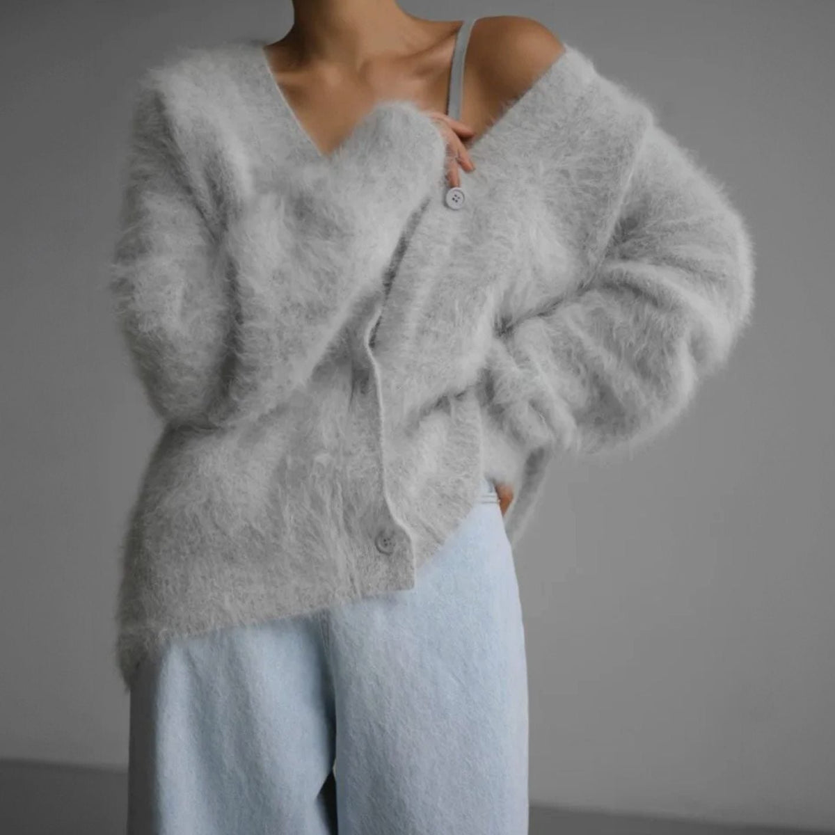 Selina | Women's Fluffy Knit Cardigan