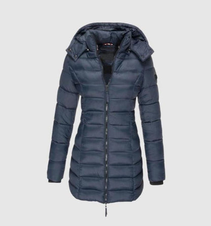 Nora | Women's Long Puffer Jacket with Hood