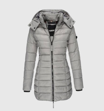Nora | Women's Long Puffer Jacket with Hood
